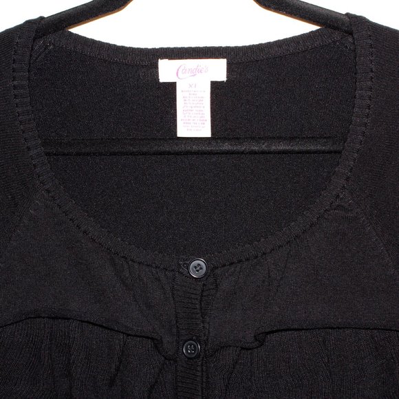 Candie's Vintage Y2K Ruffle Front Cardigan - Picture 4 of 16